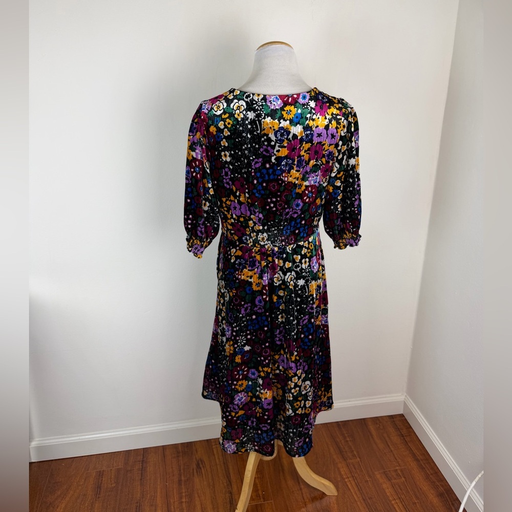 Anthropologie Francie Floral Velvet Dress Black Size 8 - Picture 6 of 9